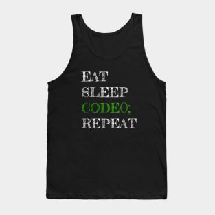 Eat Sleep Code() Repeat Tank Top